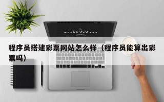 渭南程序员搭建彩票网站怎么样（程序员能算出彩票吗）